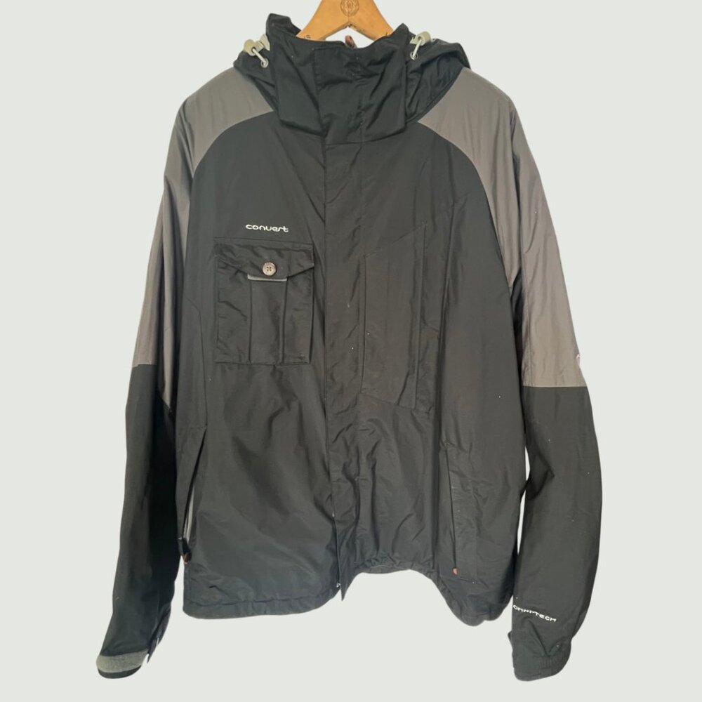 Columbia Convert Waterproof Ski Snowboard Jacket Men’s XL Black/Gray